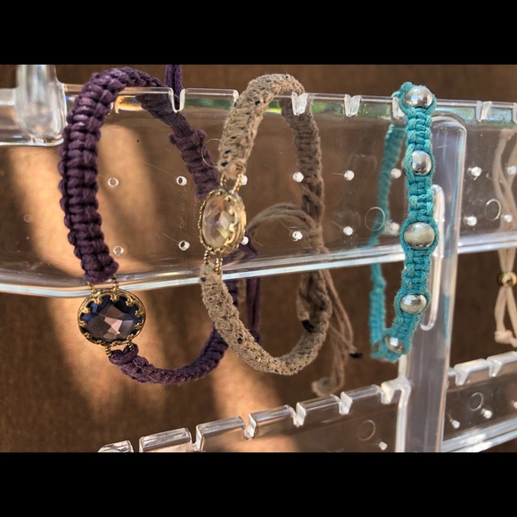 Set of 5 Rope / Dainty Adjustable Tie Bracelets - Picture 3 of 4